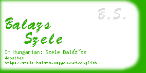 balazs szele business card